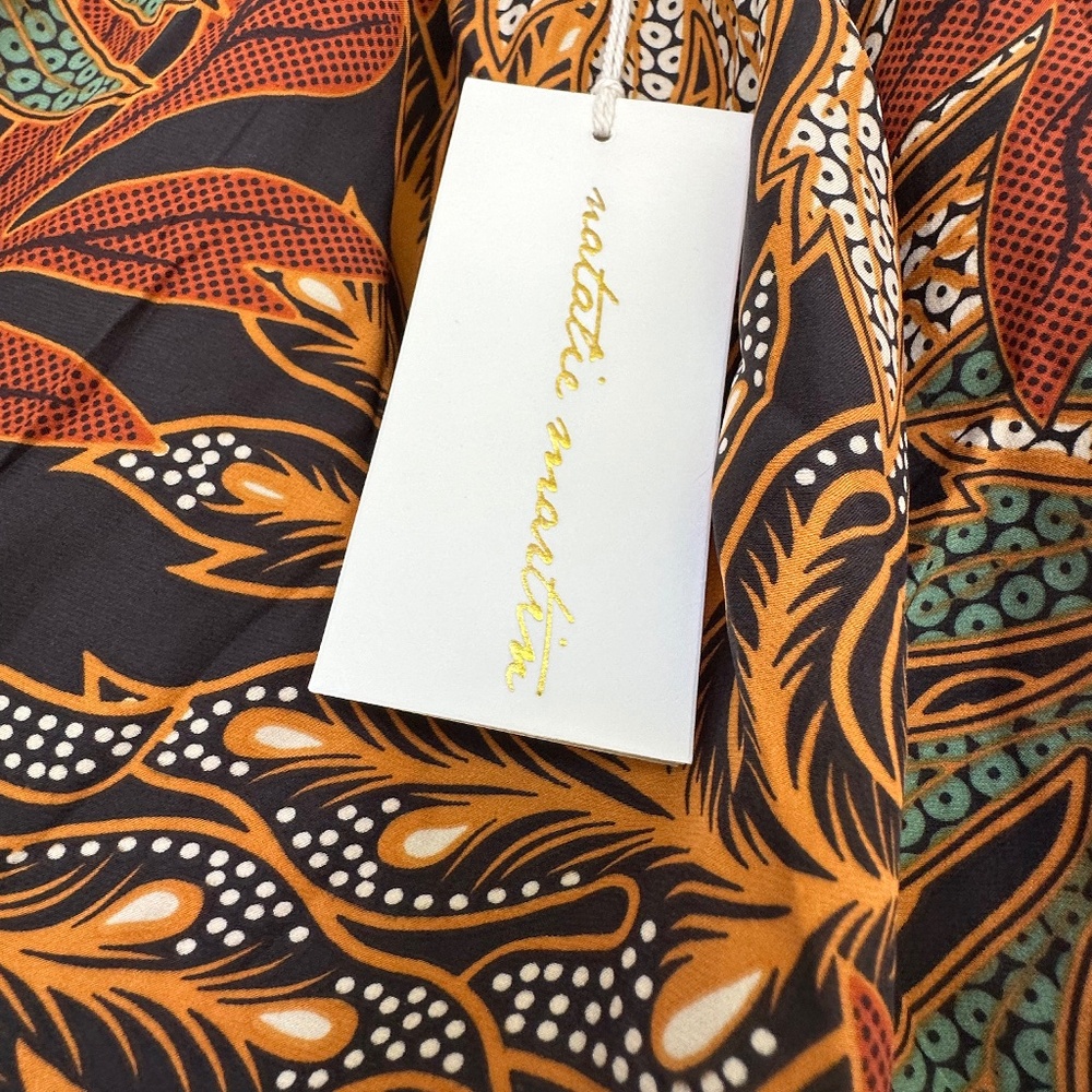 Natalie Martin Jungle Print Silk Maxi Dress NWT Large